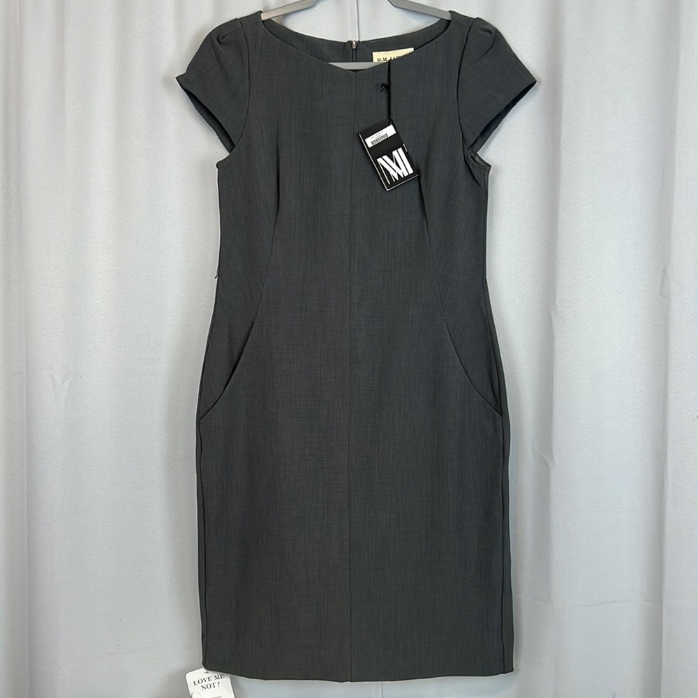 NWT MM Lafleur Charcoal The Nisa Dress Size 8